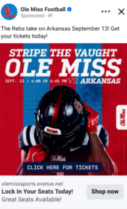 Ole Miss social media post