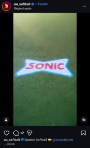 Oklahoma and Sonic On-Field logo Partnership social media video